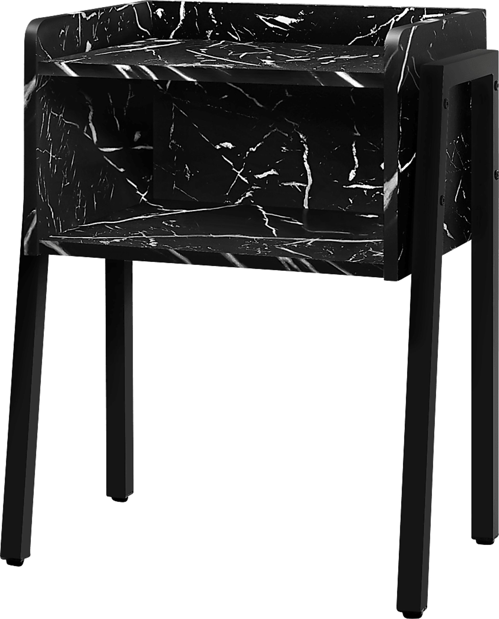 Amberstone Black Side Table - Image 1