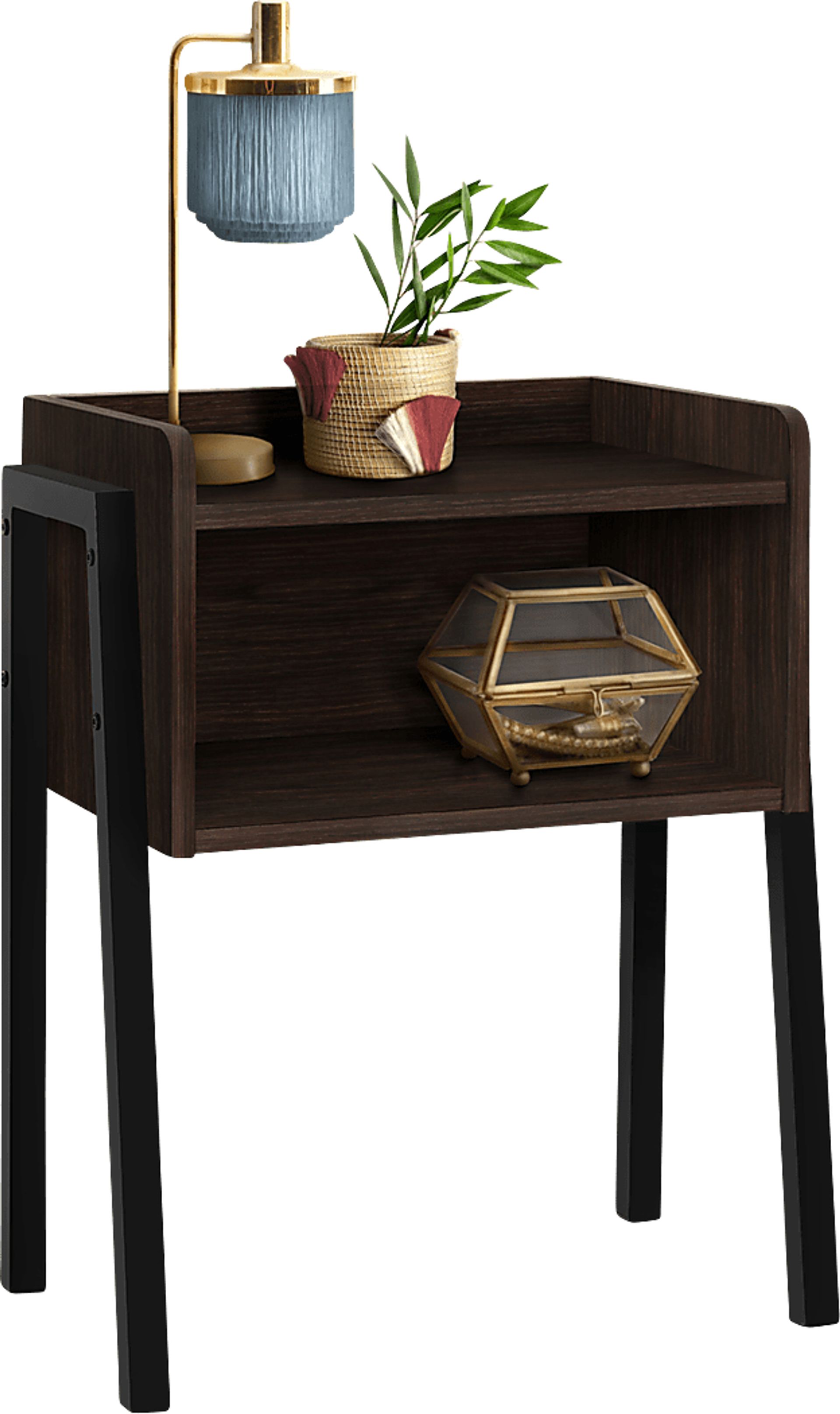 Amberstone Espresso End Table - Image 1