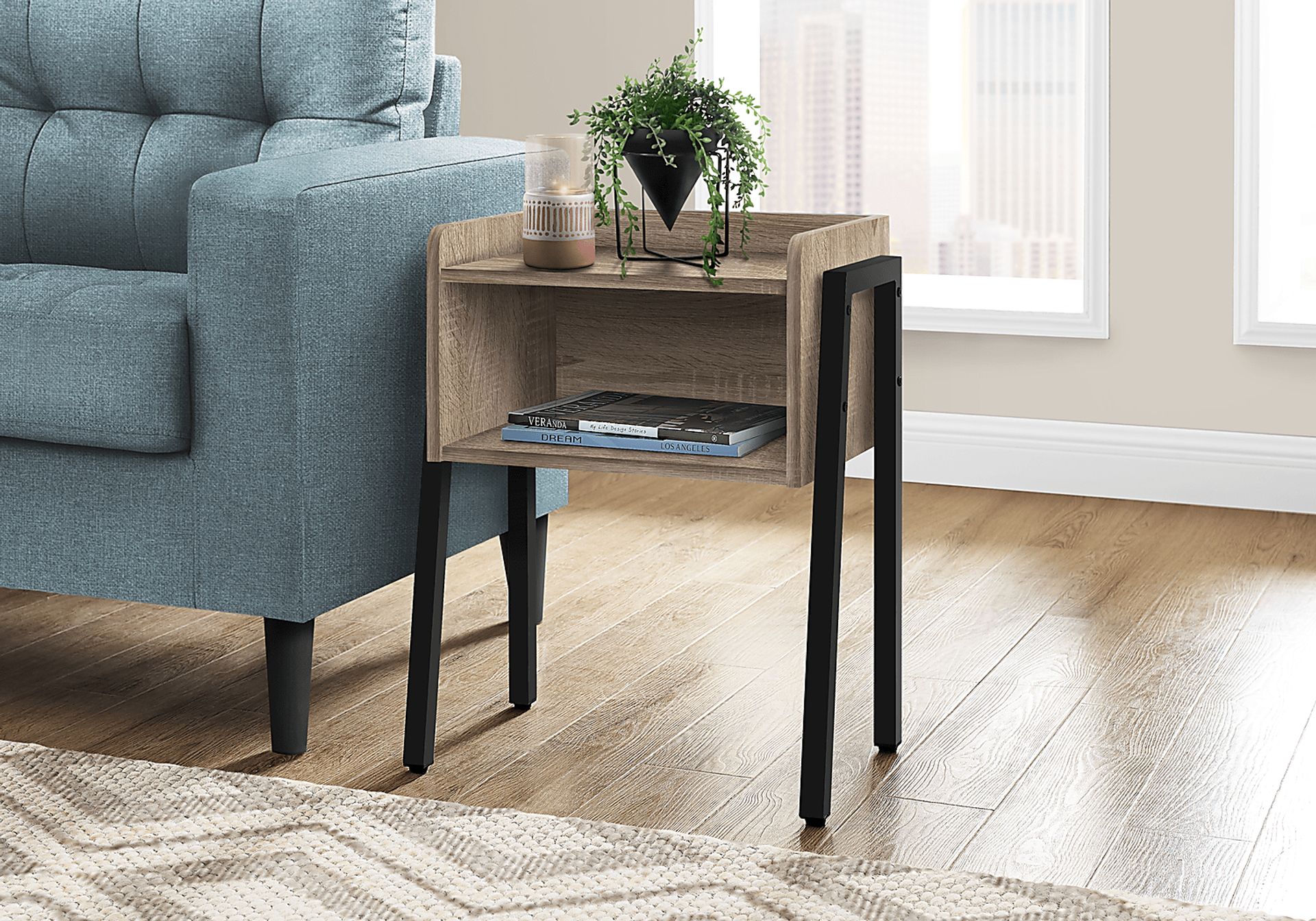 Amberstone Taupe End Table - Image 3
