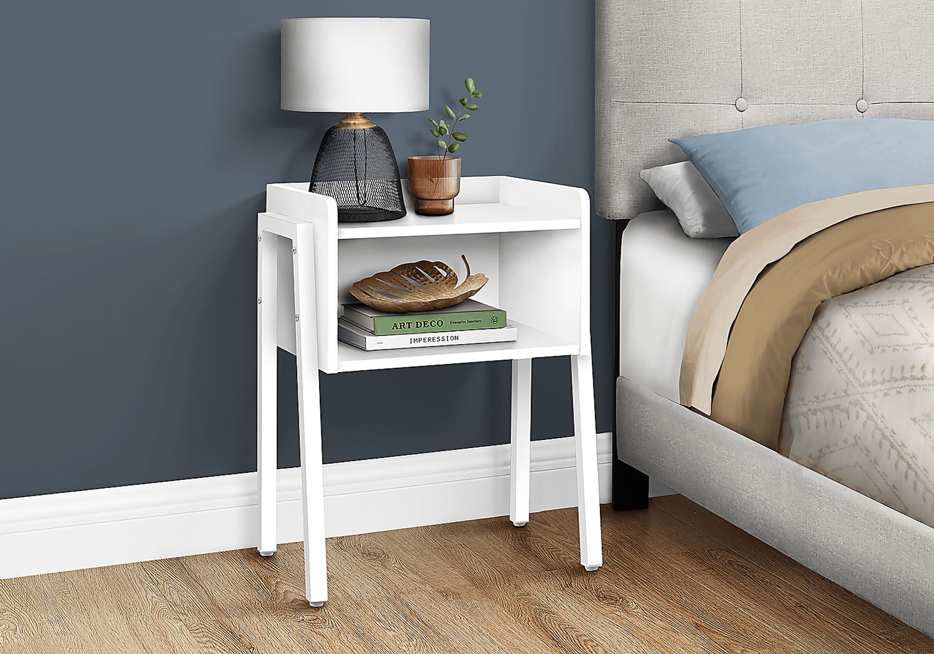 Amberstone White End Table - Image 6