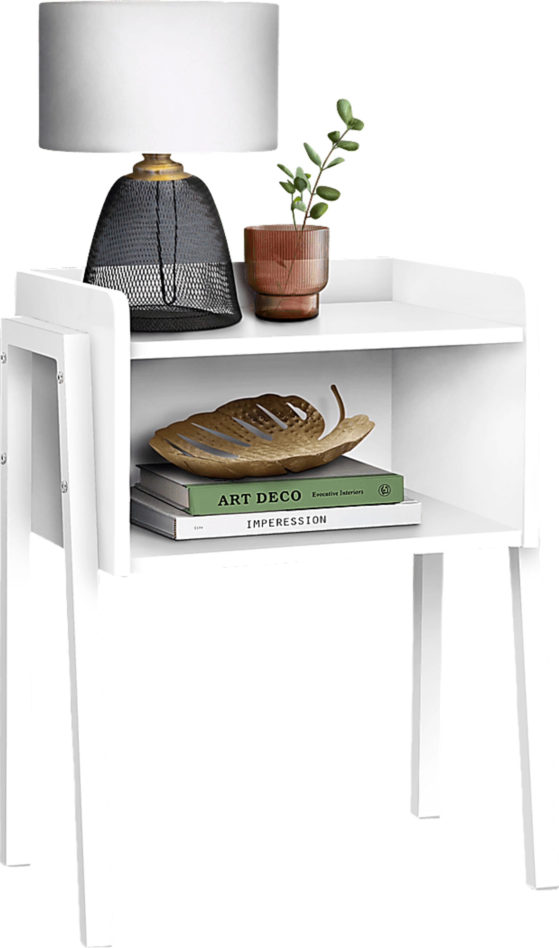 Amberstone White End Table - Image 1