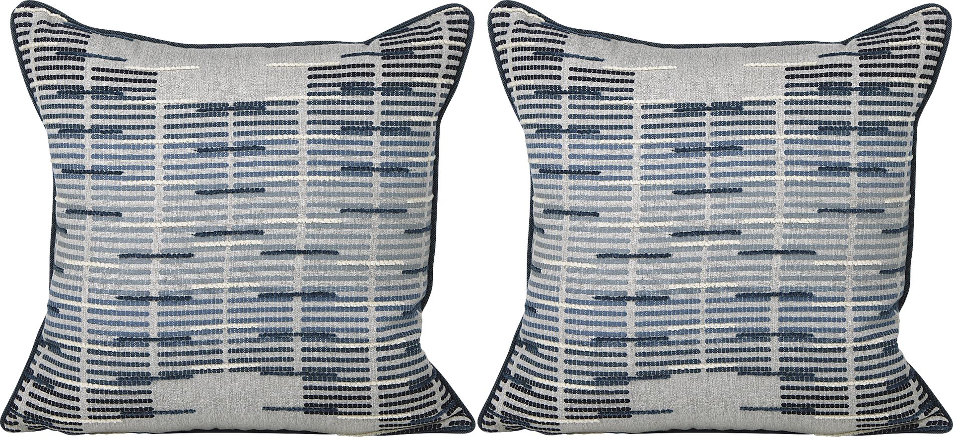 Ambient Denim Blue Indoor/Outdoor Accent Pillow, Set of Two - Image 1