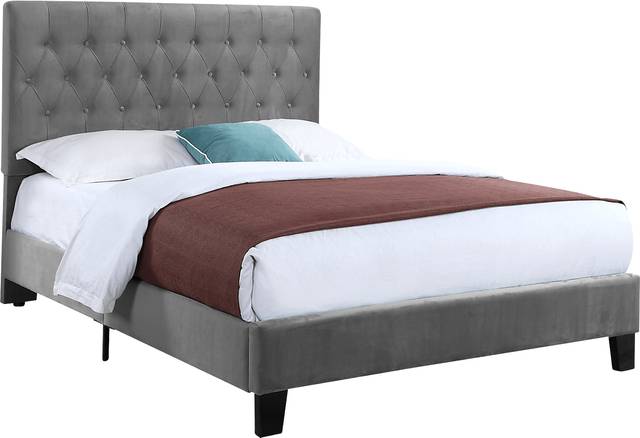 Ambiwood Dark Gray Queen Bed - Thumbnail - Image 1