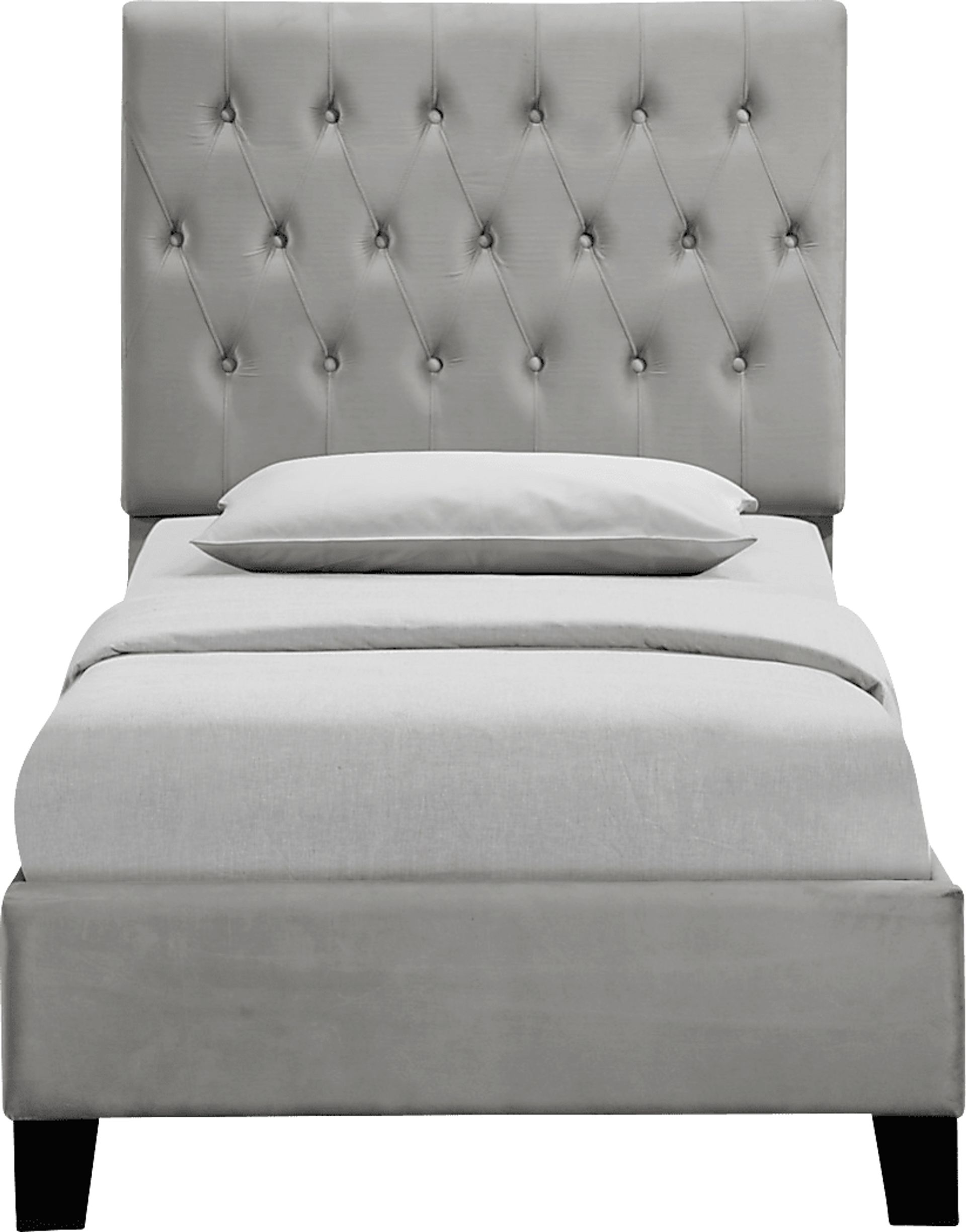 Ambiwood Light Gray Twin Bed - Image 2