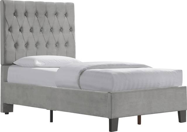 Ambiwood Light Gray Twin Bed - Thumbnail - Image 1