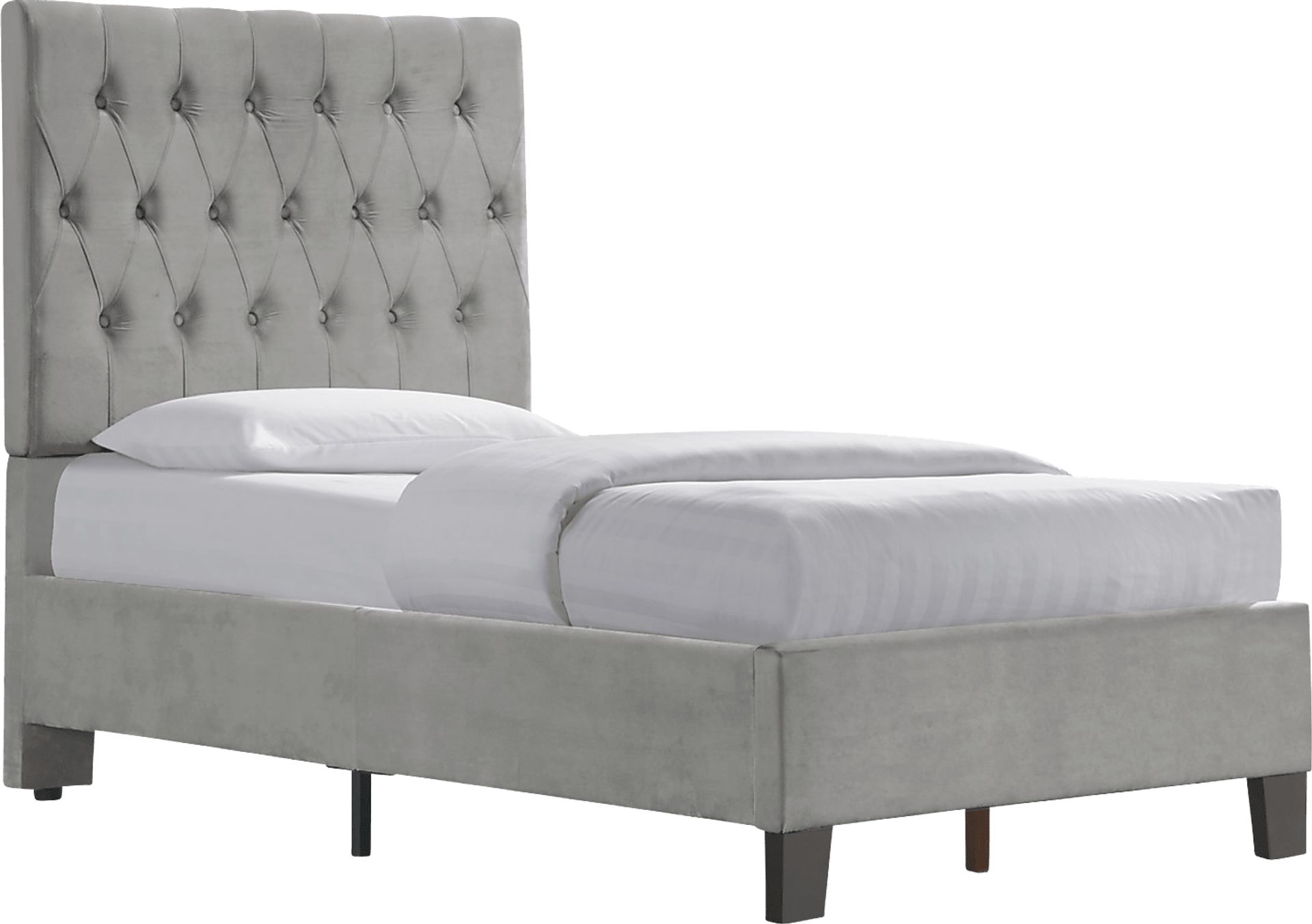 Ambiwood Light Gray Twin Bed - Image 1
