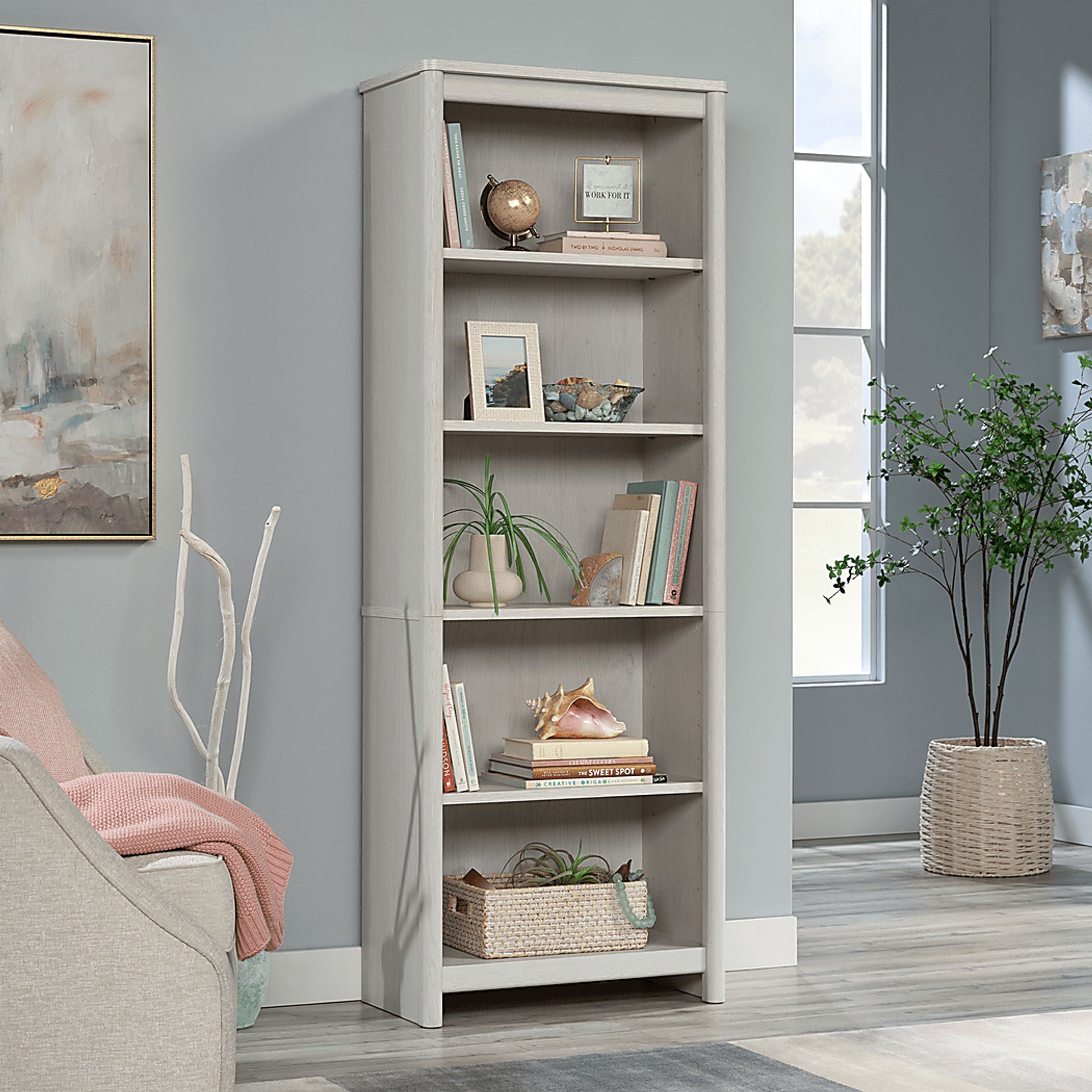 Amblery Gray Bookcase - Image 2