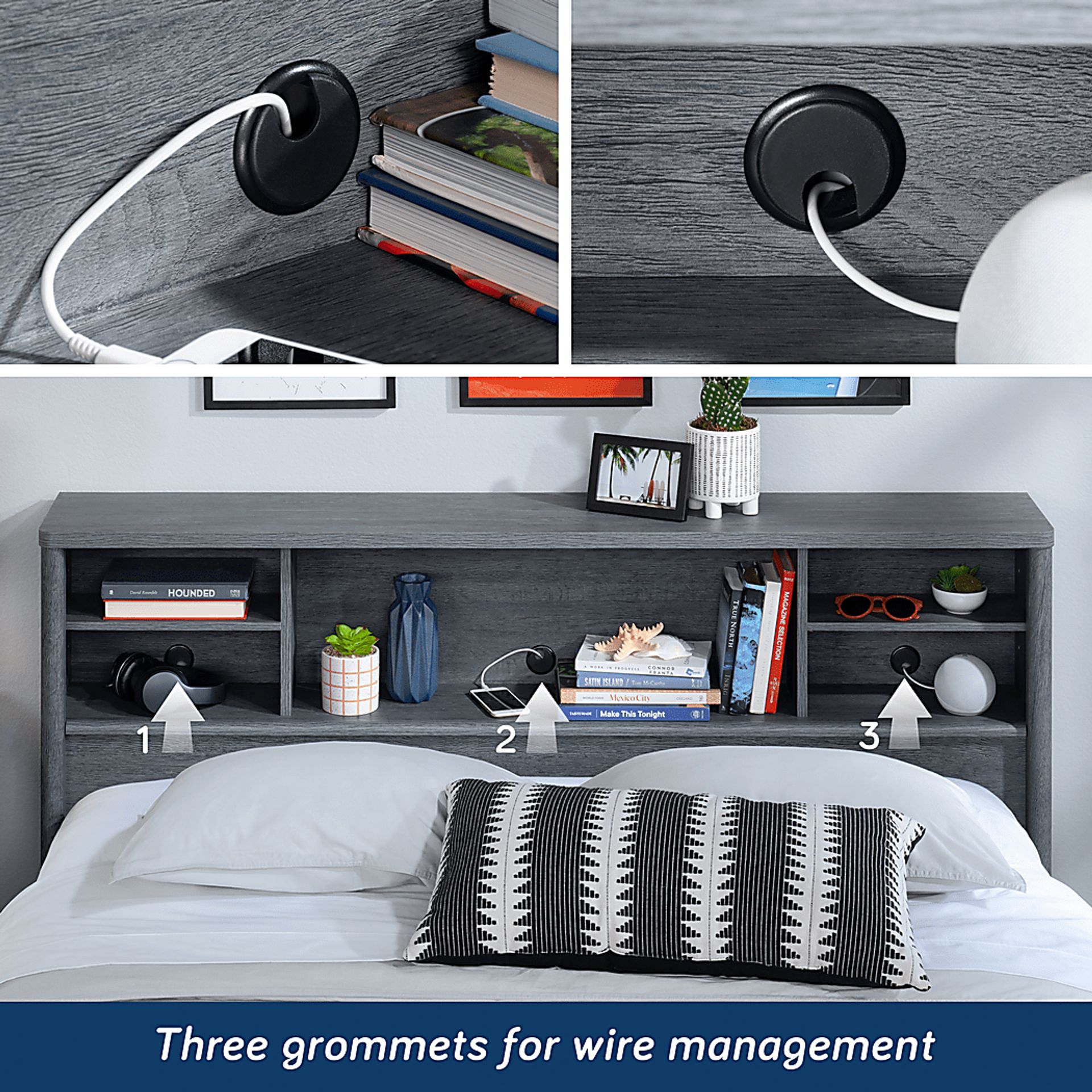 Amblery Navy Full/Queen Headboard - Image 4