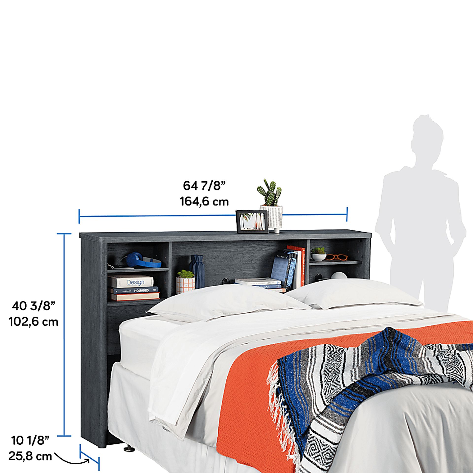 Amblery Navy Full/Queen Headboard - Image 5