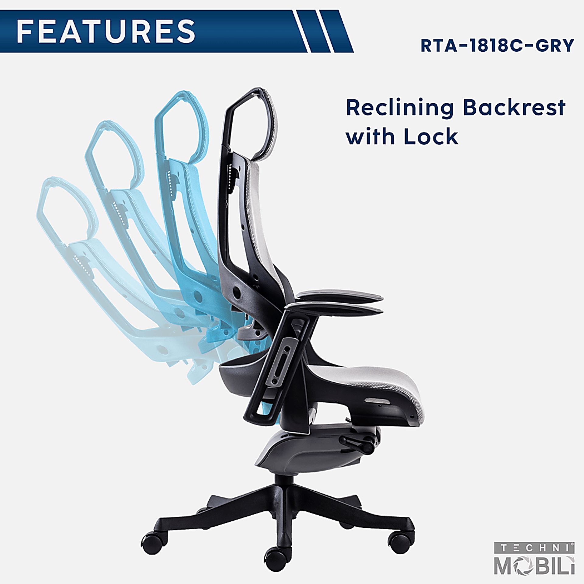 Ambona Gray Office Chair - Image 6