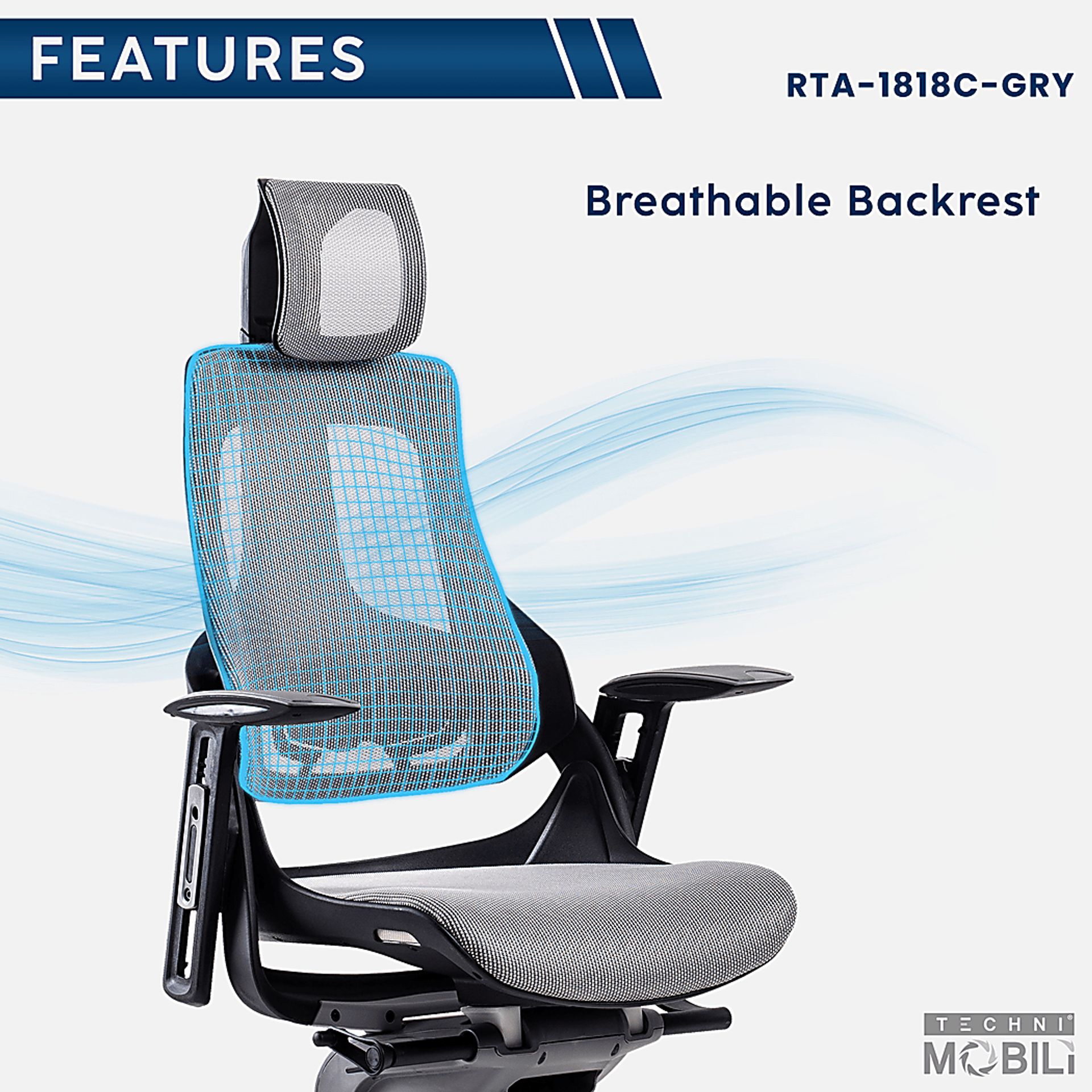 Ambona Gray Office Chair - Image 8