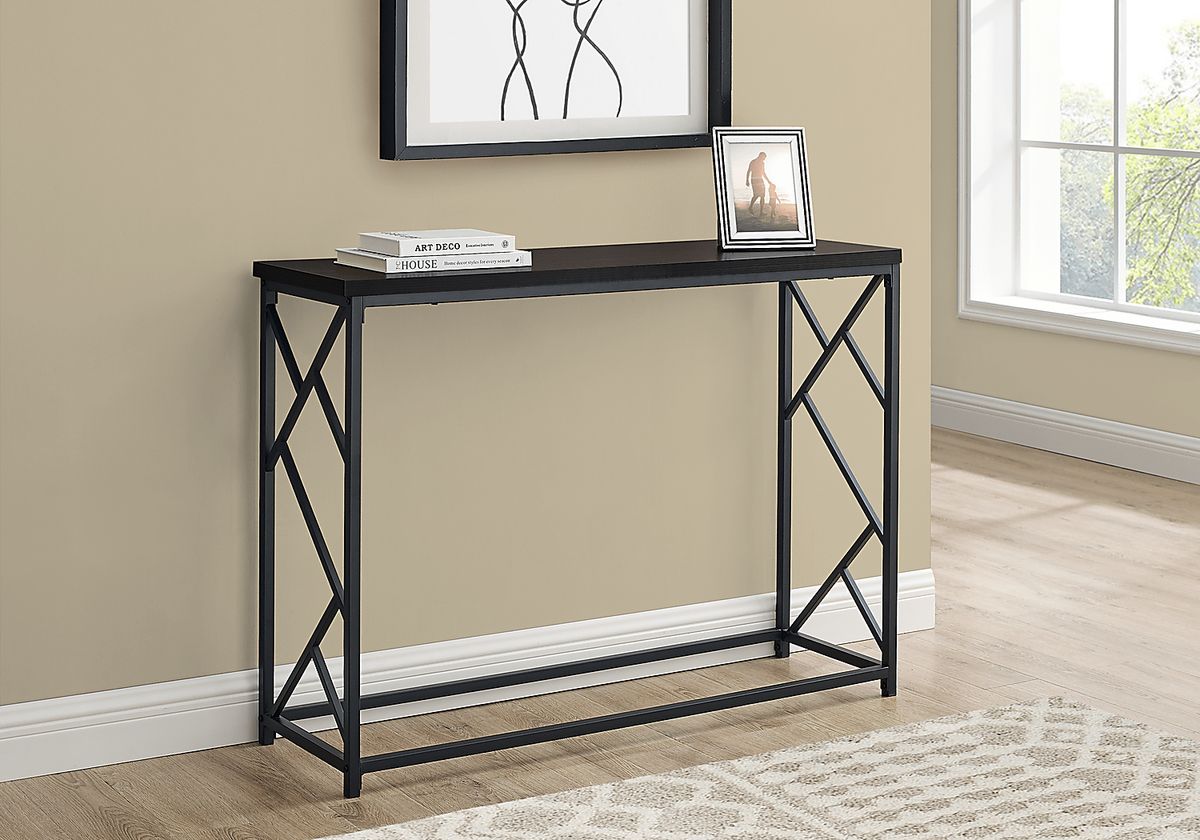 Ambur Espresso Dark Wood Console Table | Rooms to Go