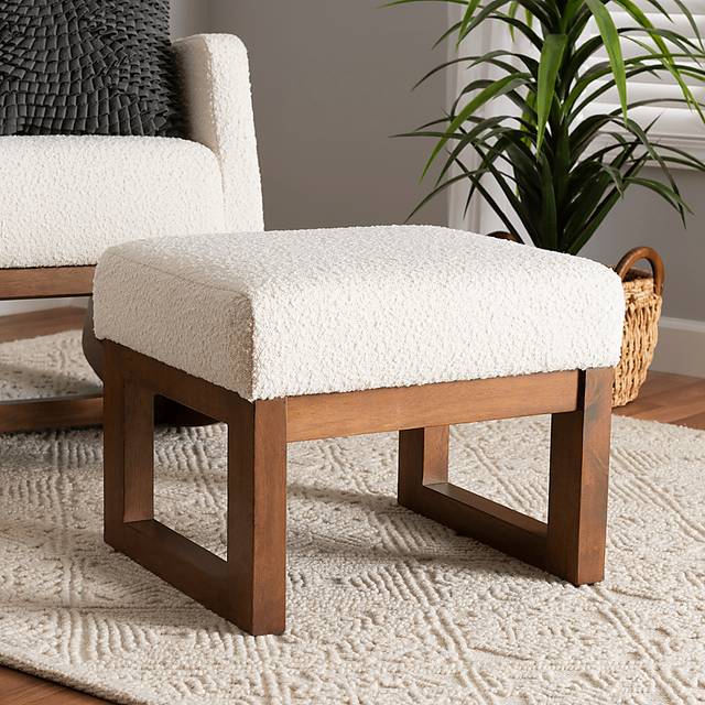 Amebco Off-White Ottoman - Thumbnail - Image 2