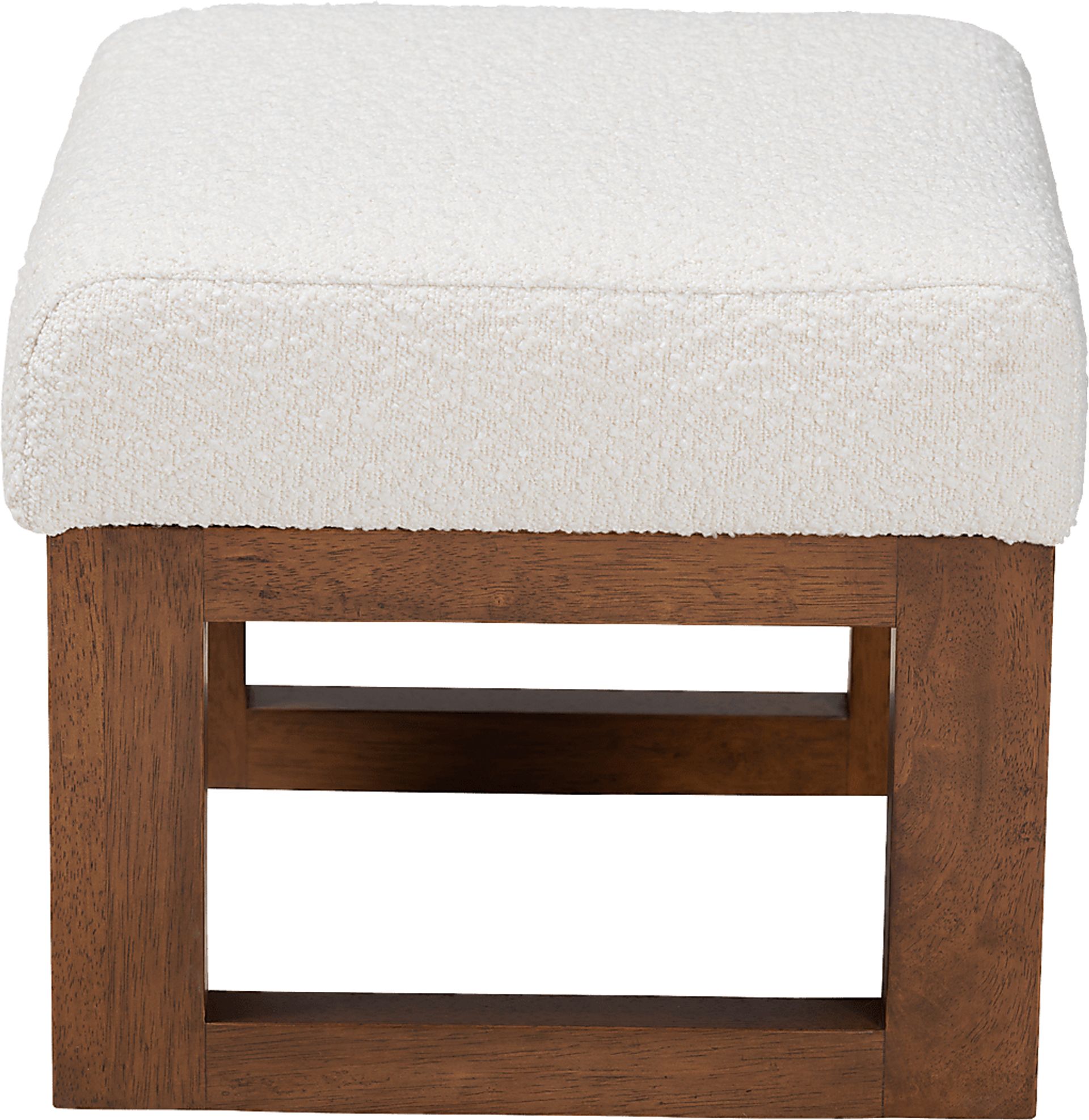 Amebco Off-White Ottoman - Image 5
