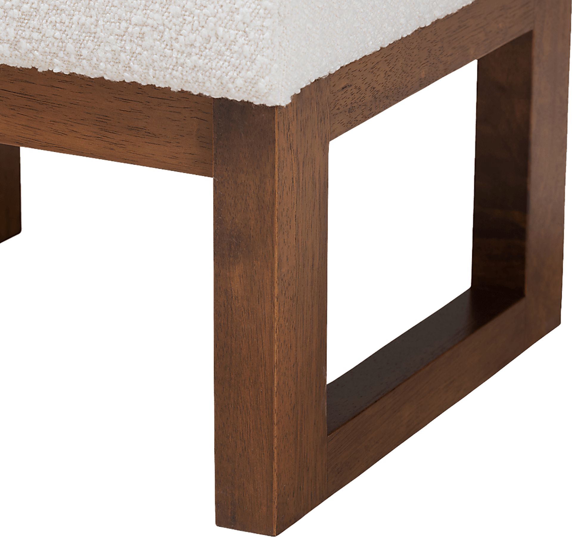 Amebco Off-White Ottoman - Image 6