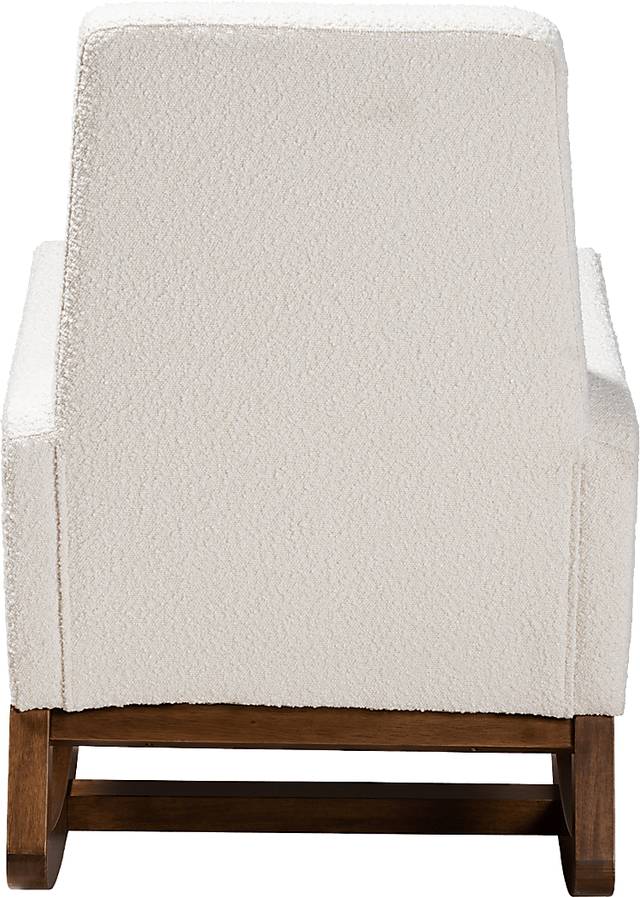 Amebco Off-White Rocking Chair with Ottoman - Thumbnail - Image 6