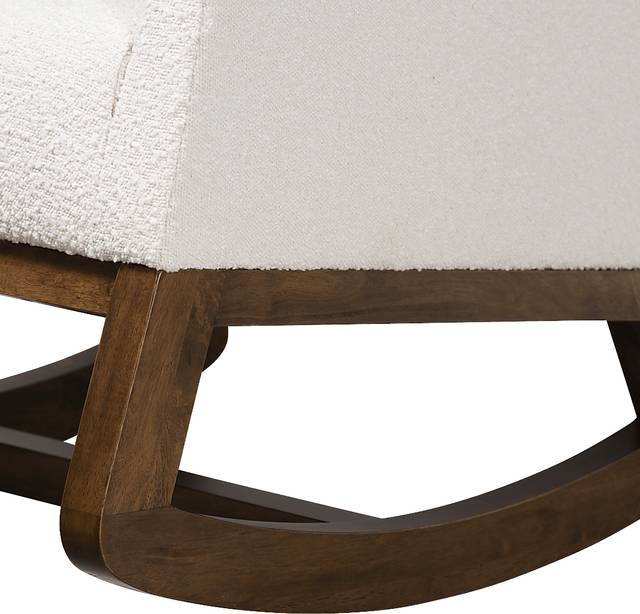 Amebco Off-White Rocking Chair with Ottoman - Thumbnail - Image 8