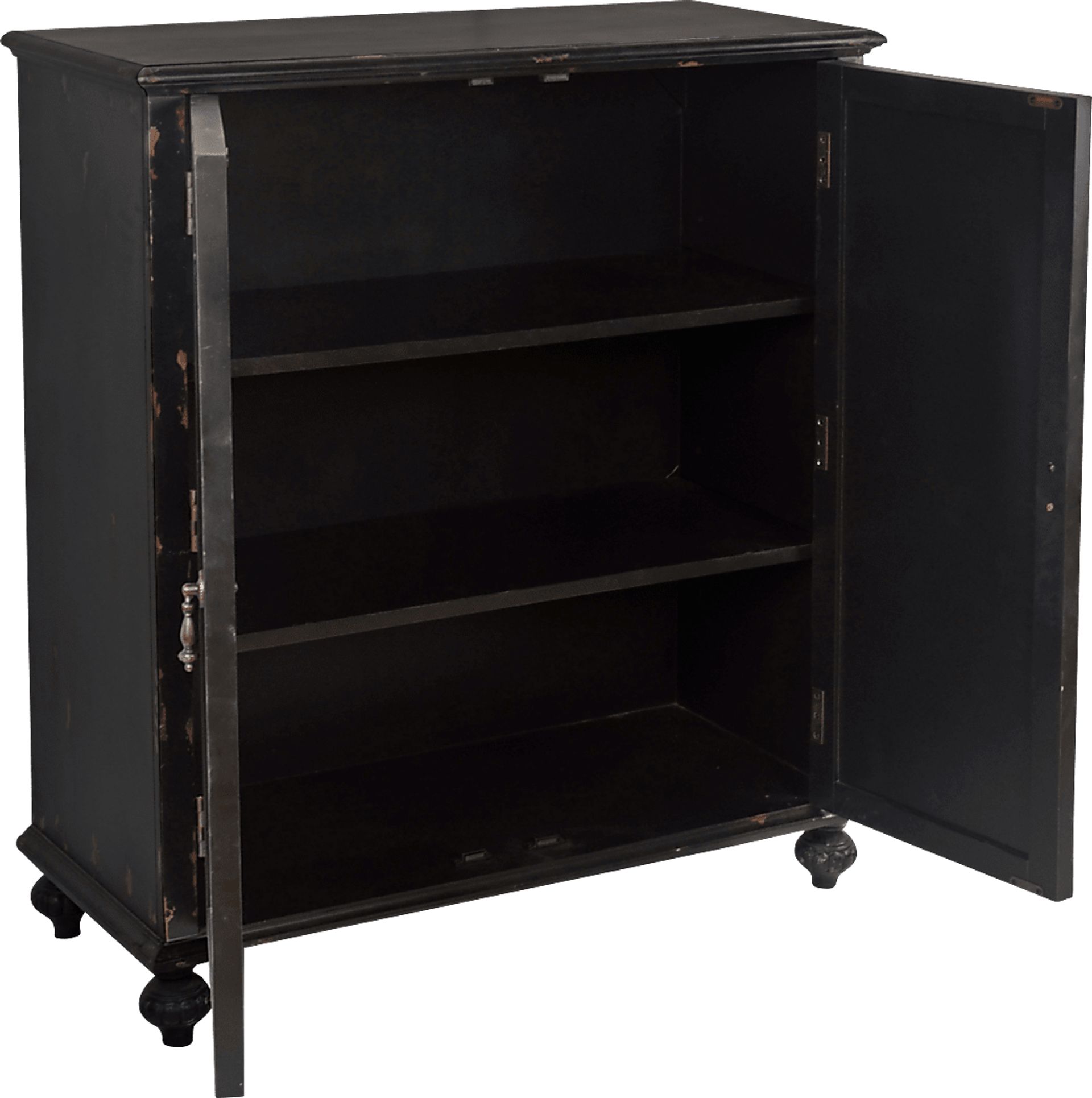 Amelia Curve Black Accent Cabinet - Image 2