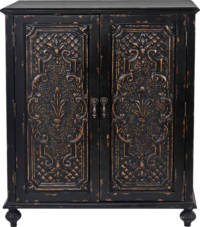 Amelia Curve Black Accent Cabinet - Thumbnail - Image 3