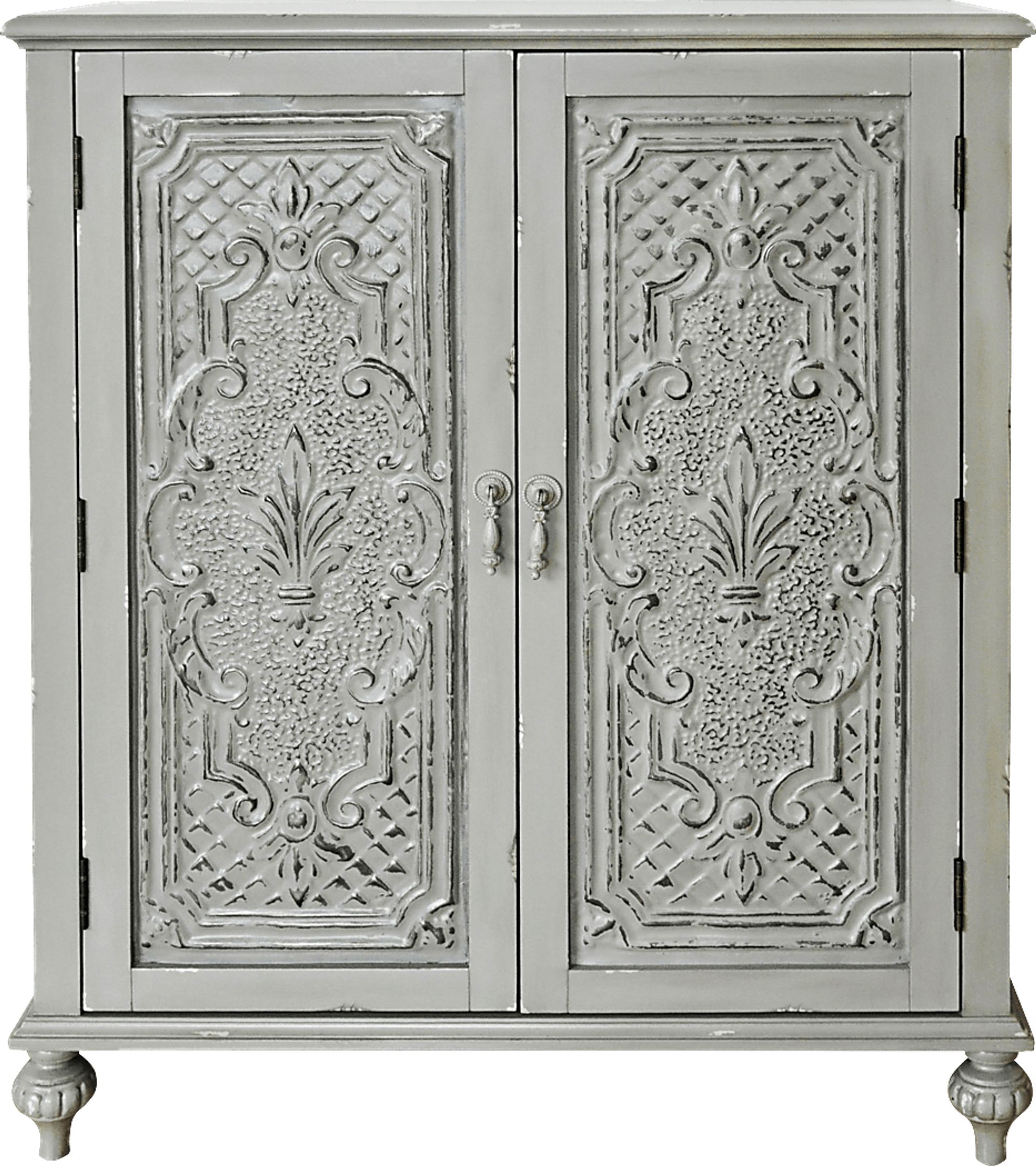 Amelia Curve Gray Accent Cabinet - Image 2