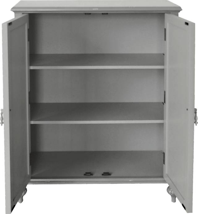 Amelia Curve Gray Accent Cabinet - Thumbnail - Image 3