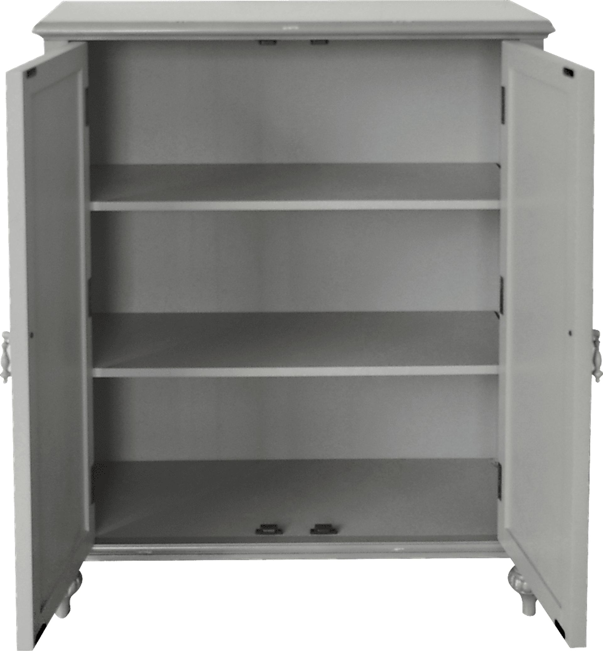 Amelia Curve Gray Accent Cabinet - Image 3