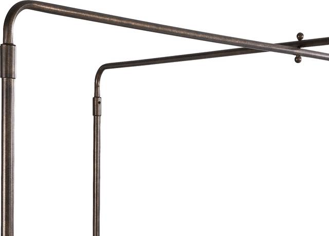 Amelia Point Bronze Queen Canopy Upholstered Bed - Thumbnail - Image 3