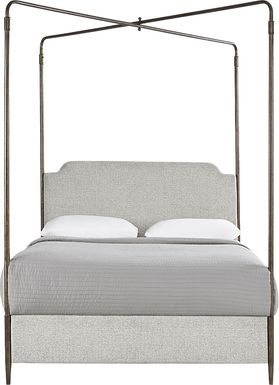 Amelia Point Bronze Queen Canopy Upholstered Bed