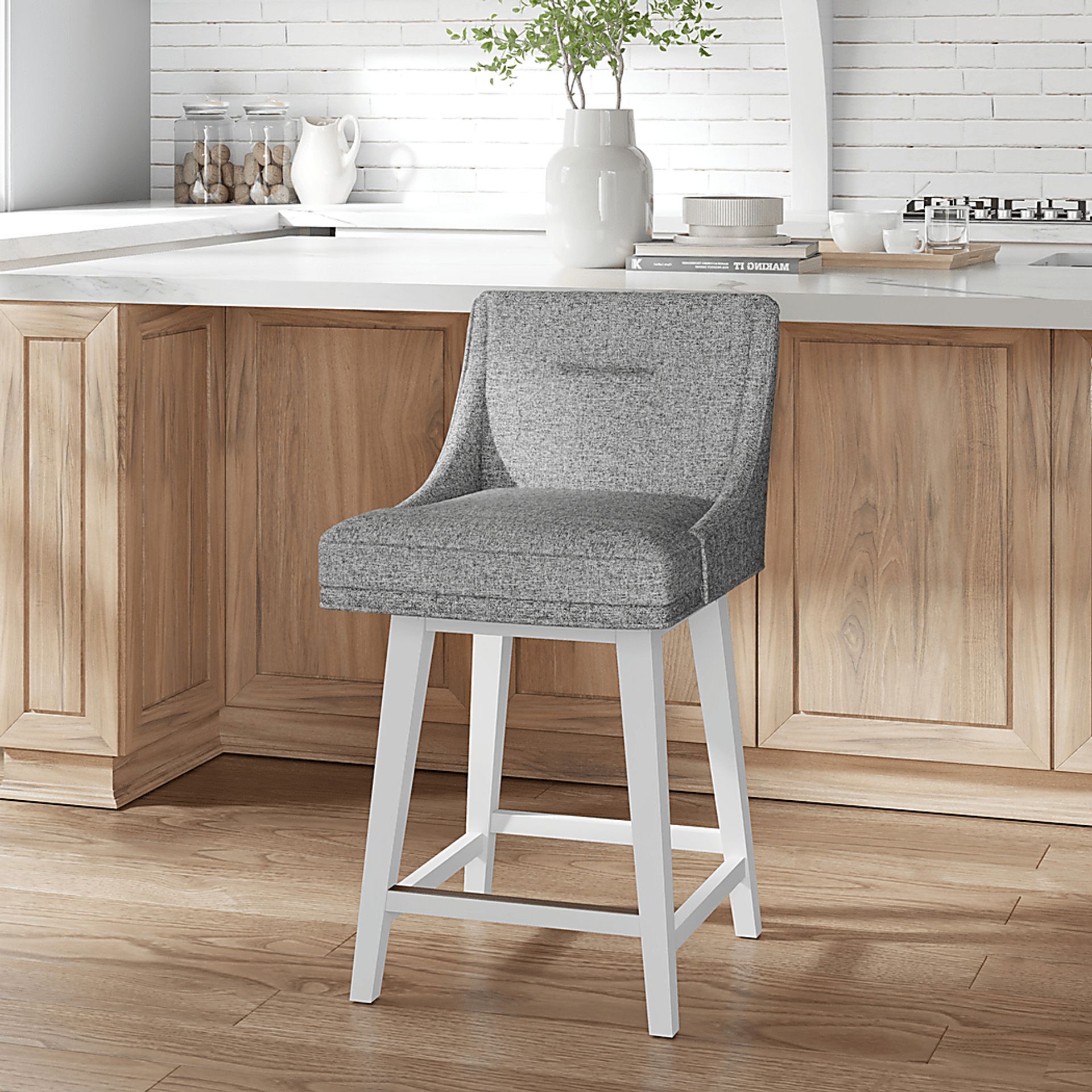 Amenophis Gray Counter Height Adjustable Stool - Image 2