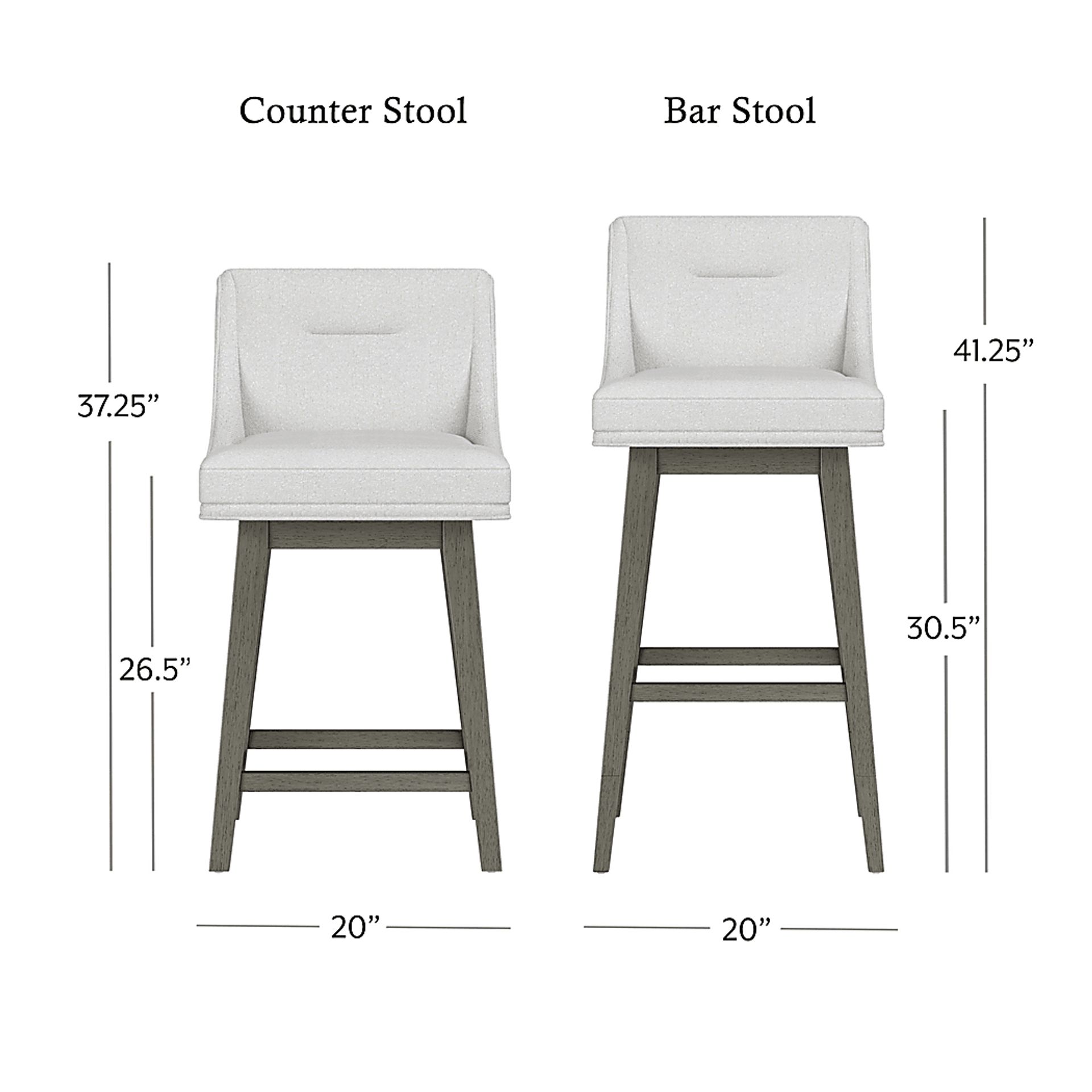Amenophis White Counter Height Adjustable Stool - Image 10
