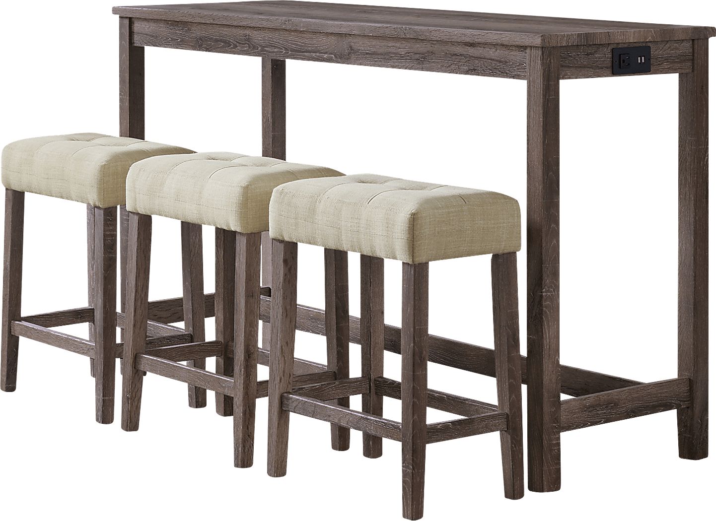 Amepela Gray 4 Pc Bar Height Table Set