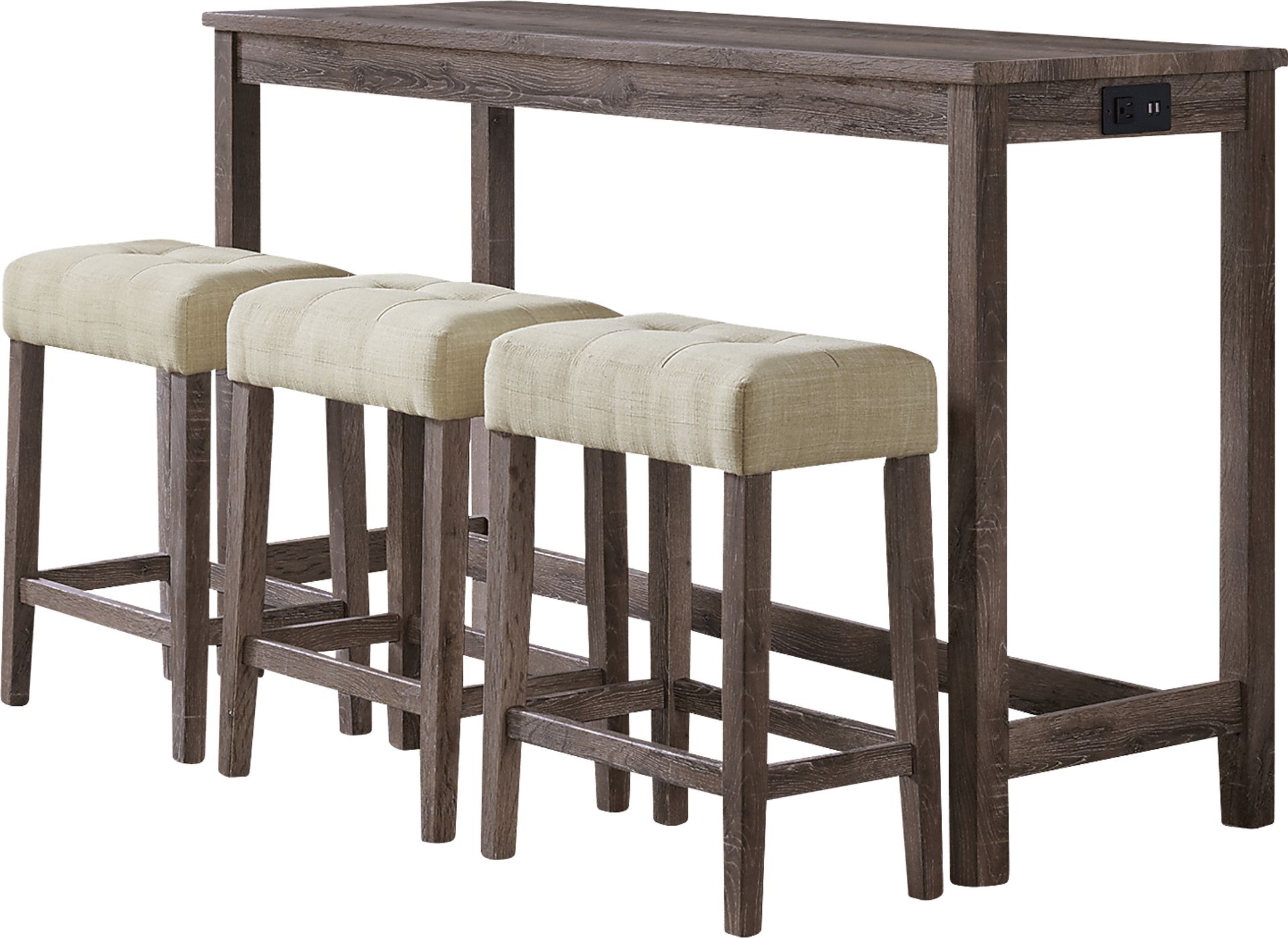 Amepela Gray 4 Pc Bar Height Table Set - Image 1