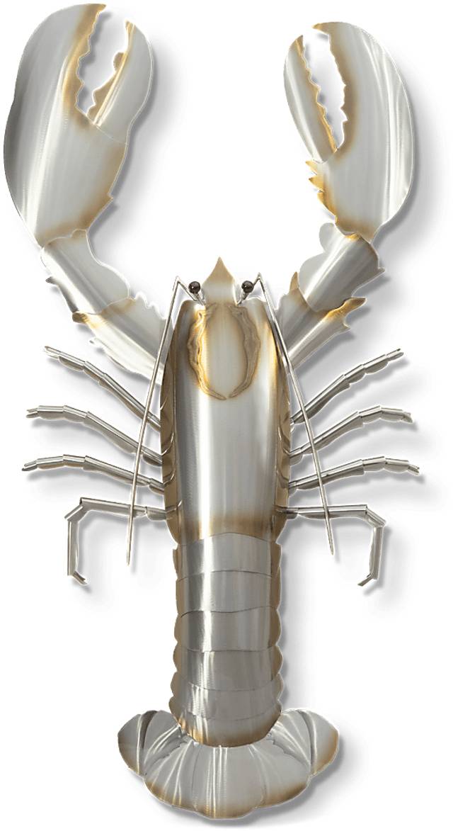 American Lobster Silver Indoor/Outdoor Wall Art - Thumbnail - Image 1