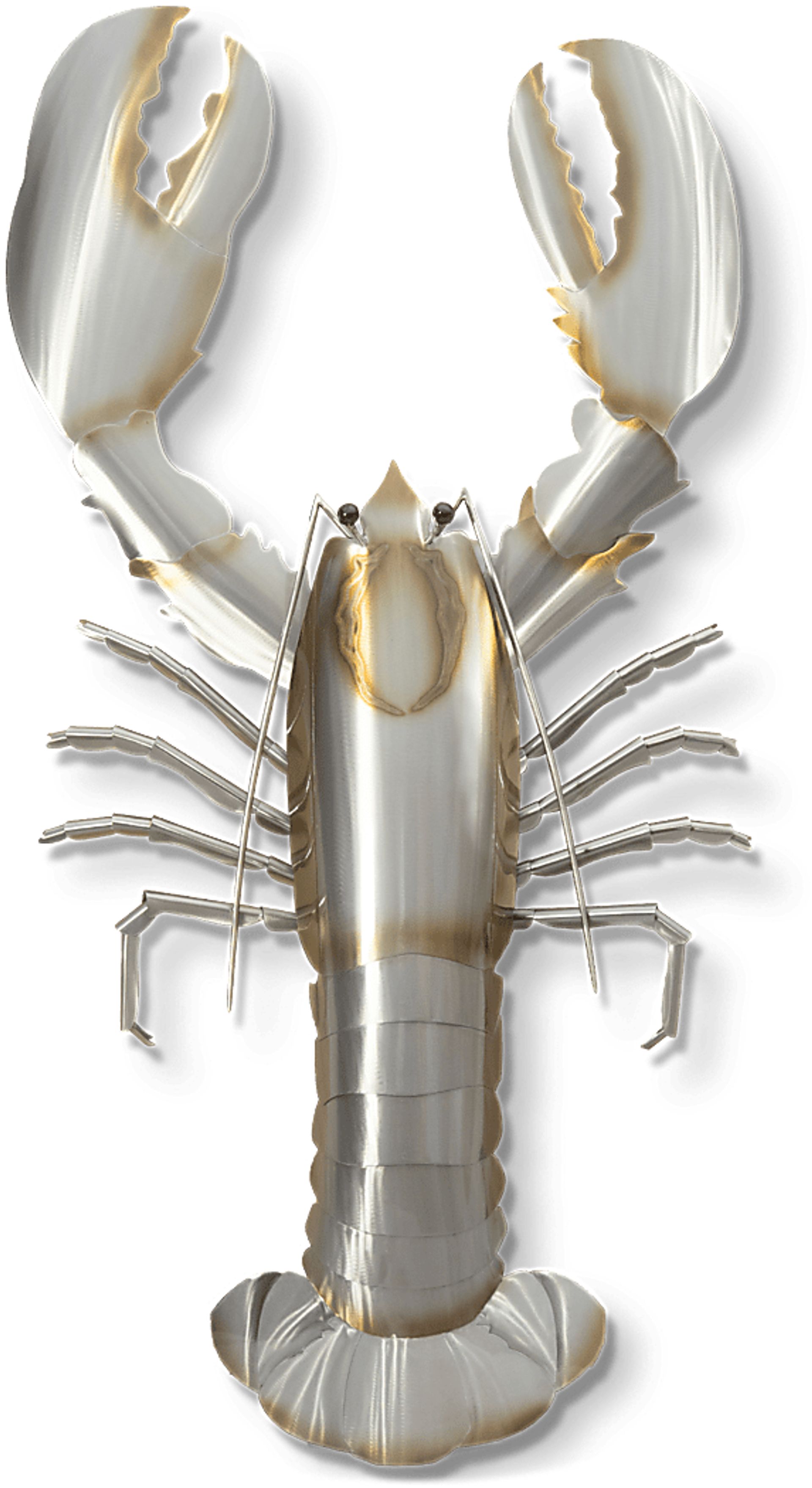 American Lobster Silver Indoor/Outdoor Wall Art - Image 1