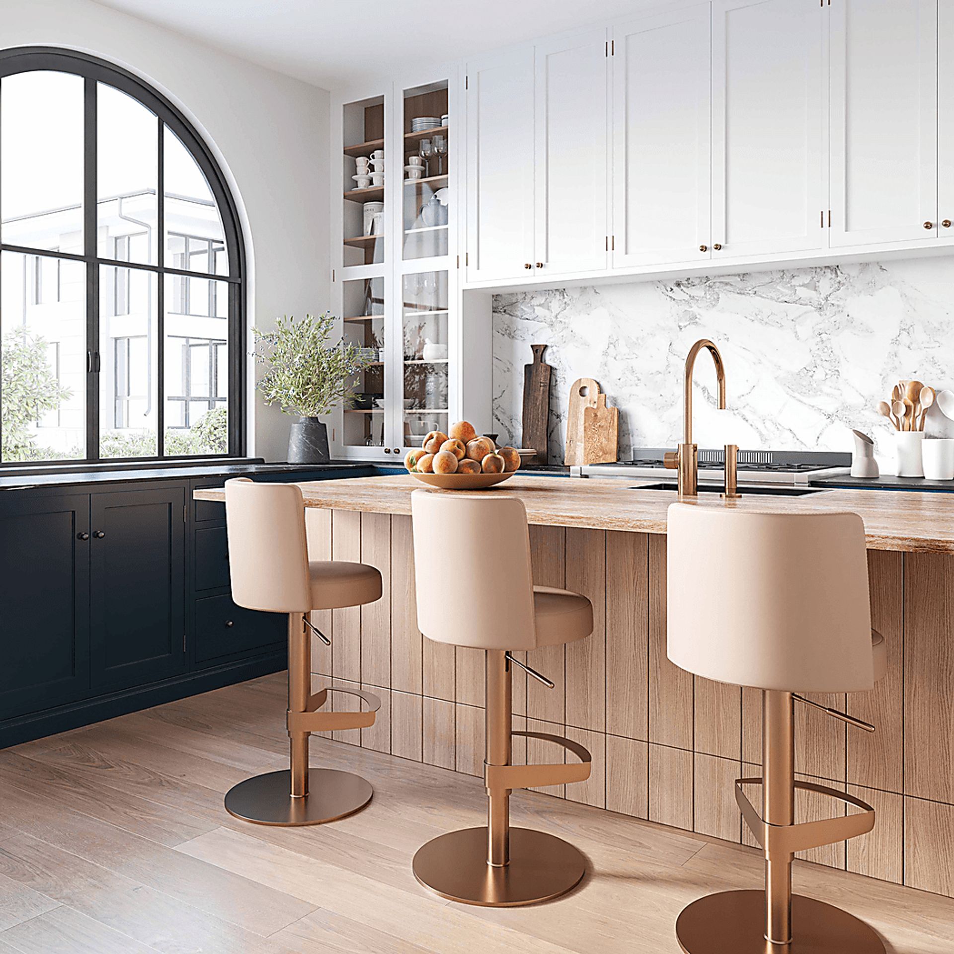 Amerine Brown Barstool - Image 2