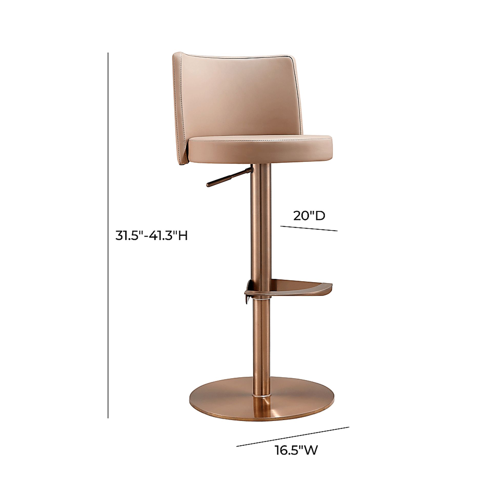 Amerine Brown Barstool - Image 9