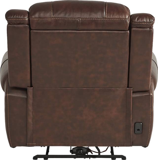 Amesbury Brown Leather 6 Pc Living Room with Dual Power Reclining Sofa - Thumbnail - Image 13
