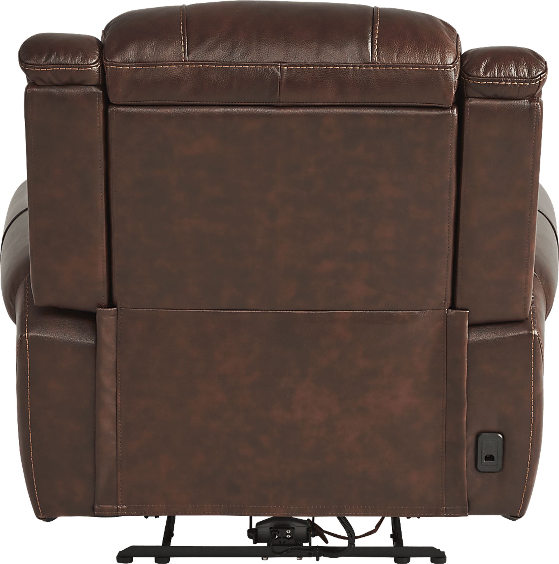 Amesbury Brown Leather 3 Pc Living Room with Dual Power Reclining Sofa - Image 13
