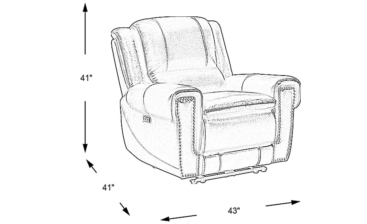 Amesbury Brown Leather Dual Power Recliner Rooms To Go