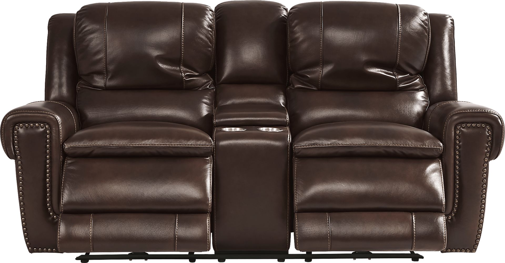 Amesbury Brown Leather 3 Pc Dual Power Reclining Living Room - Image 7