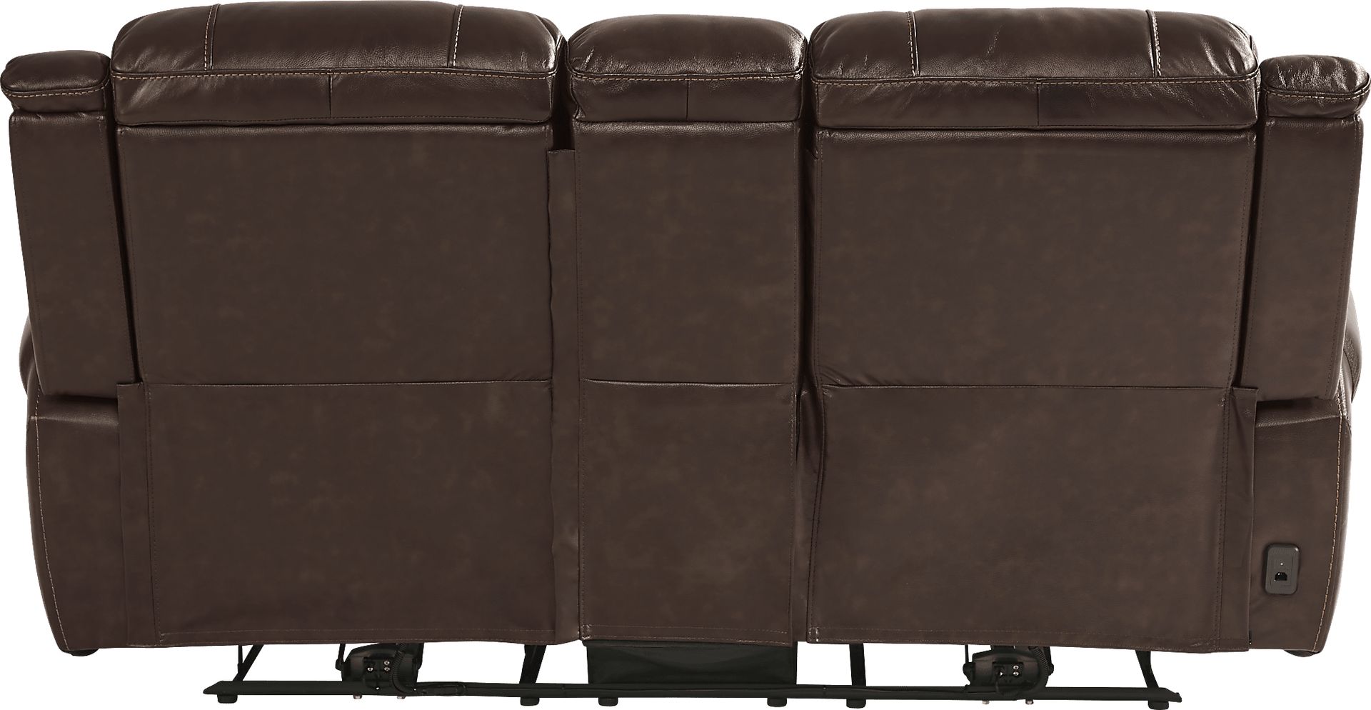 Amesbury Brown Leather 3 Pc Dual Power Reclining Living Room - Image 8