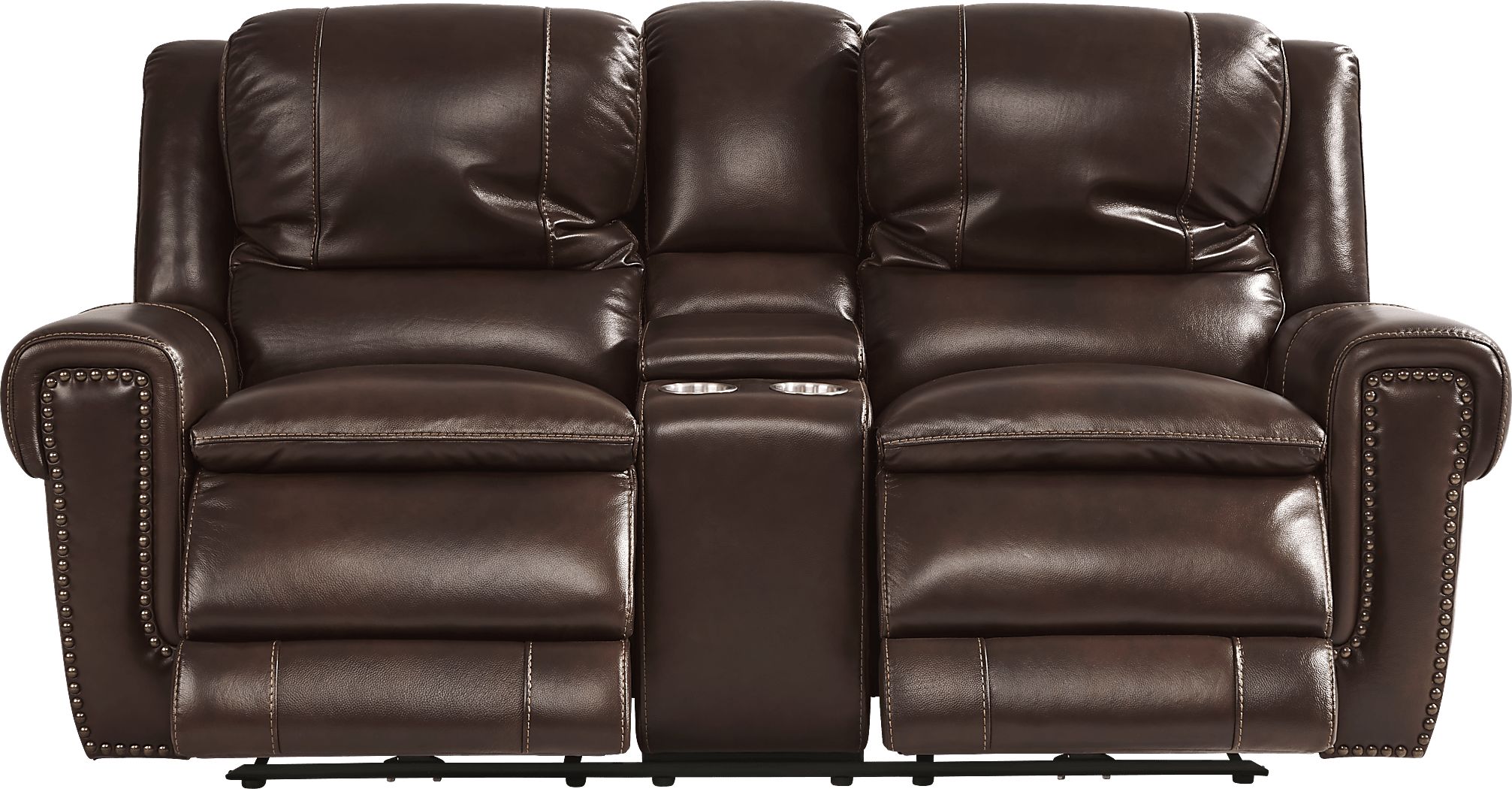 dual power reclining console loveseat