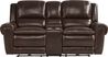 Amesbury Leather Dual Power Reclining Loveseat