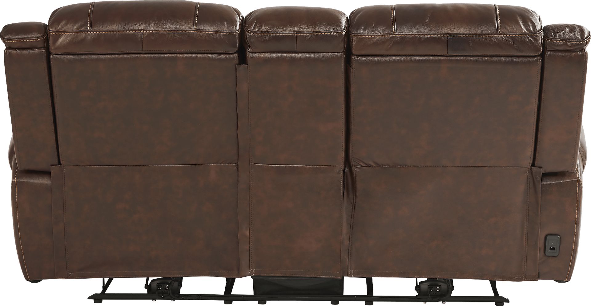 Amesbury Brown Leather 5 Pc Dual Power Reclining Living Room - Image 10