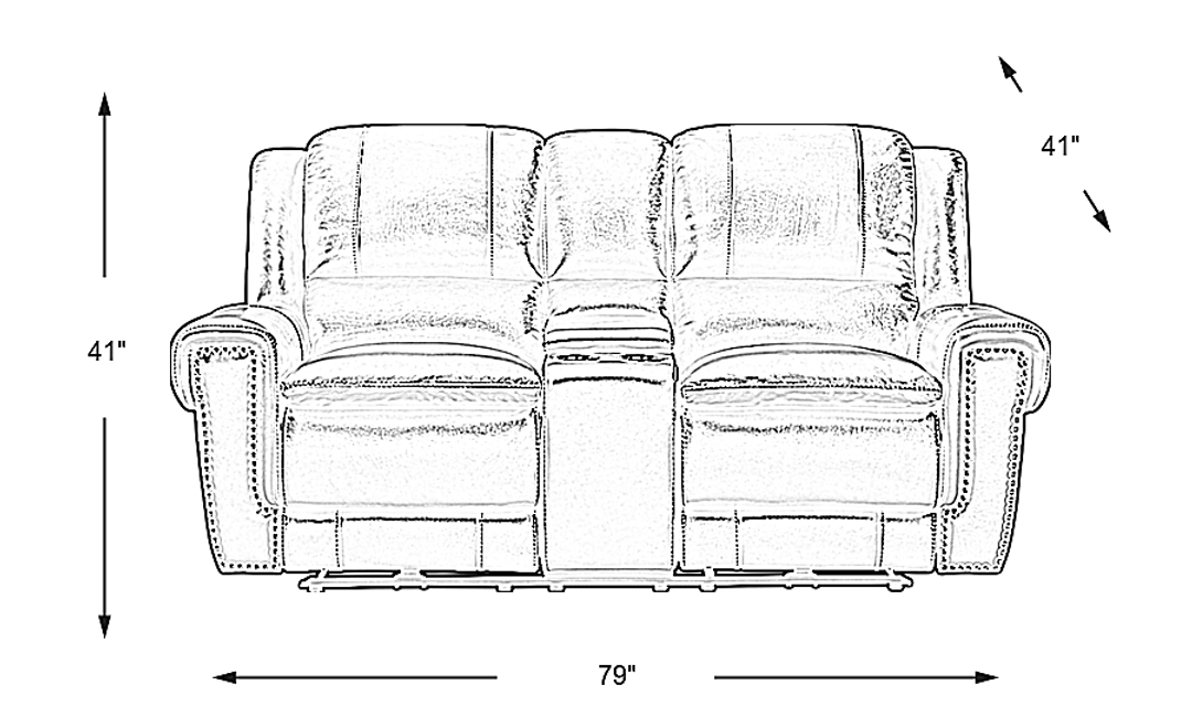 Amesbury Leather Dual Power Reclining Storage