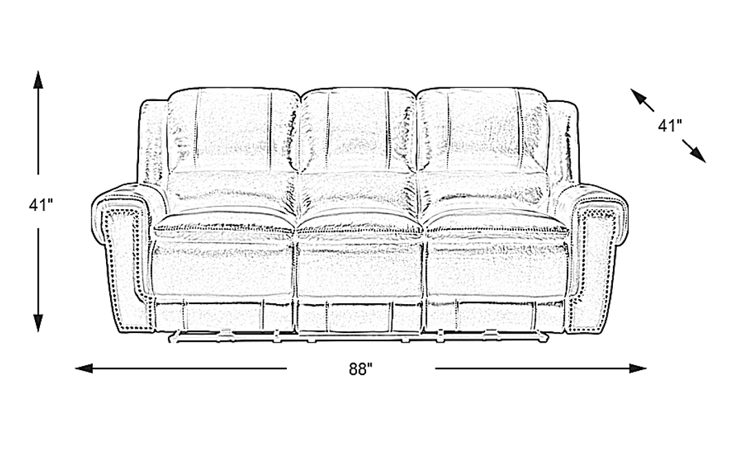 Amesbury Leather Dual Power Reclining Sofa