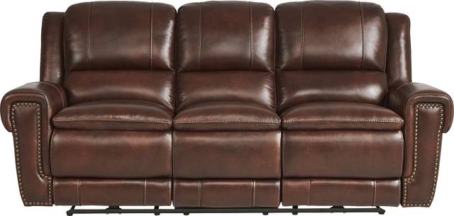 Amesbury Brown Leather 6 Pc Living Room with Dual Power Reclining Sofa - Thumbnail - Image 2
