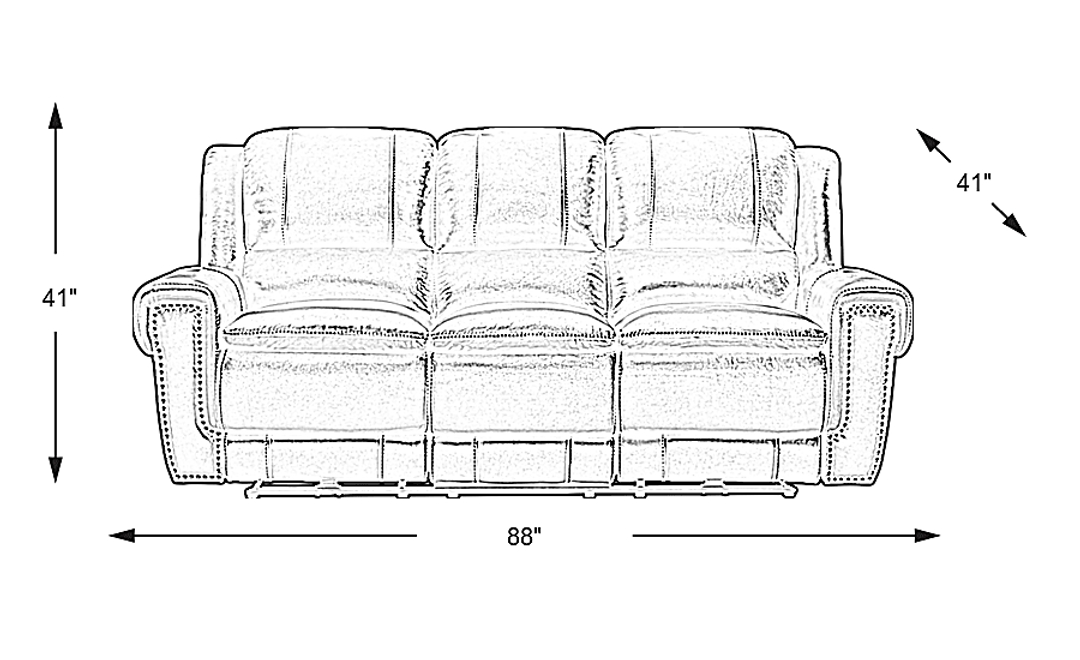 Amesbury Leather Dual Power Reclining Sofa