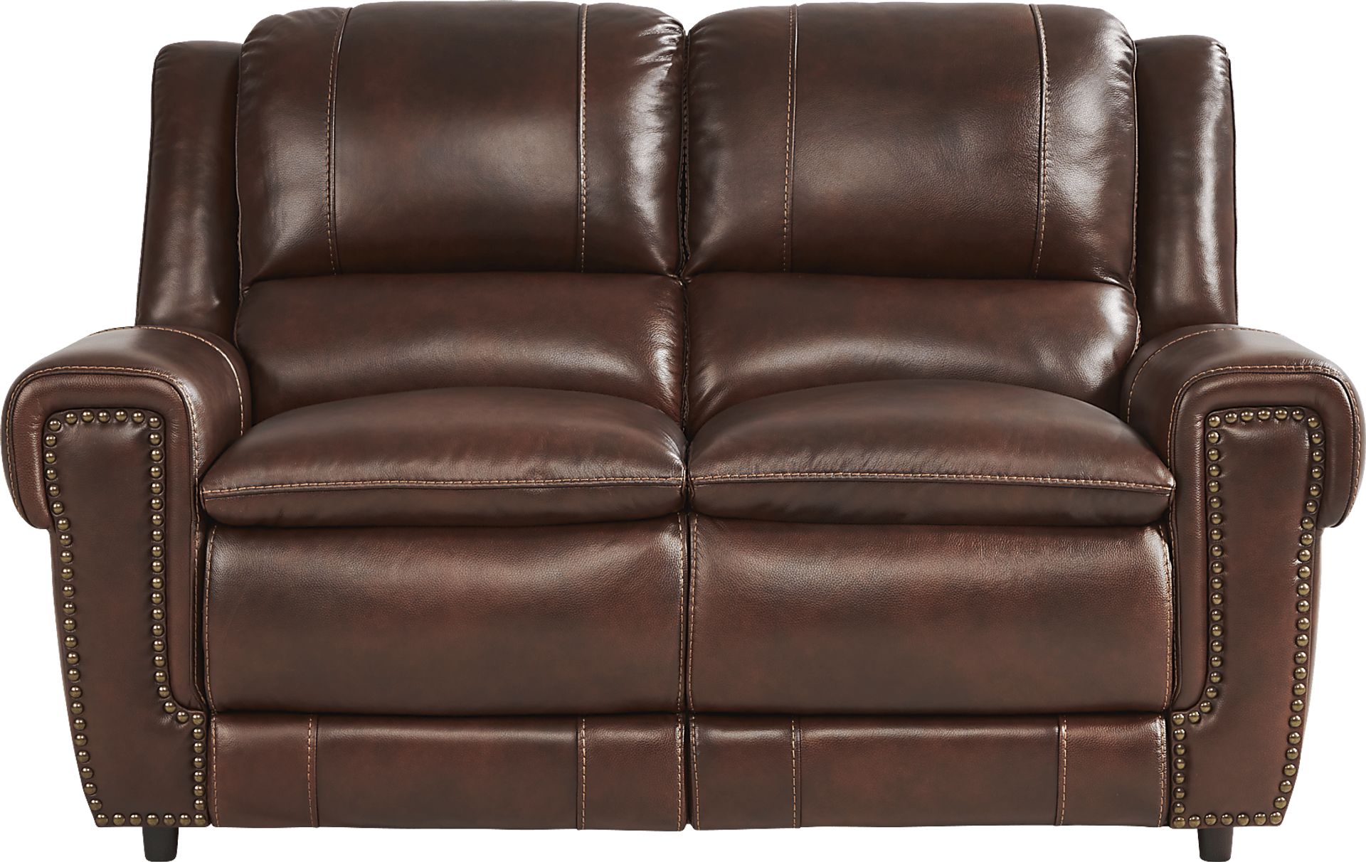 Amesbury Brown Leather 3 Pc Living Room with Dual Power Reclining Sofa - Image 8