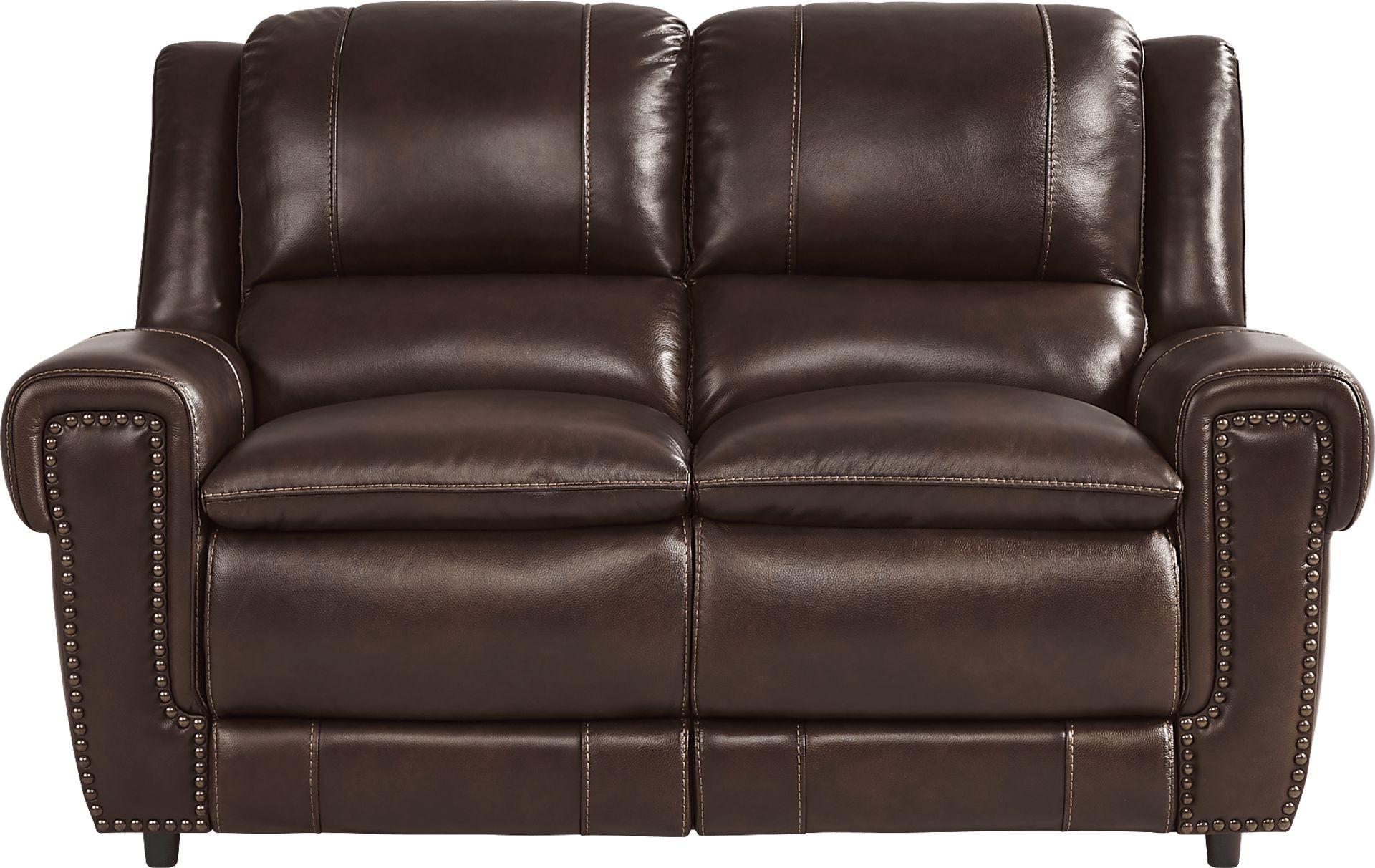 Amesbury Brown Leather 3 Pc Living Room with Dual Power Reclining Sofa - Image 6